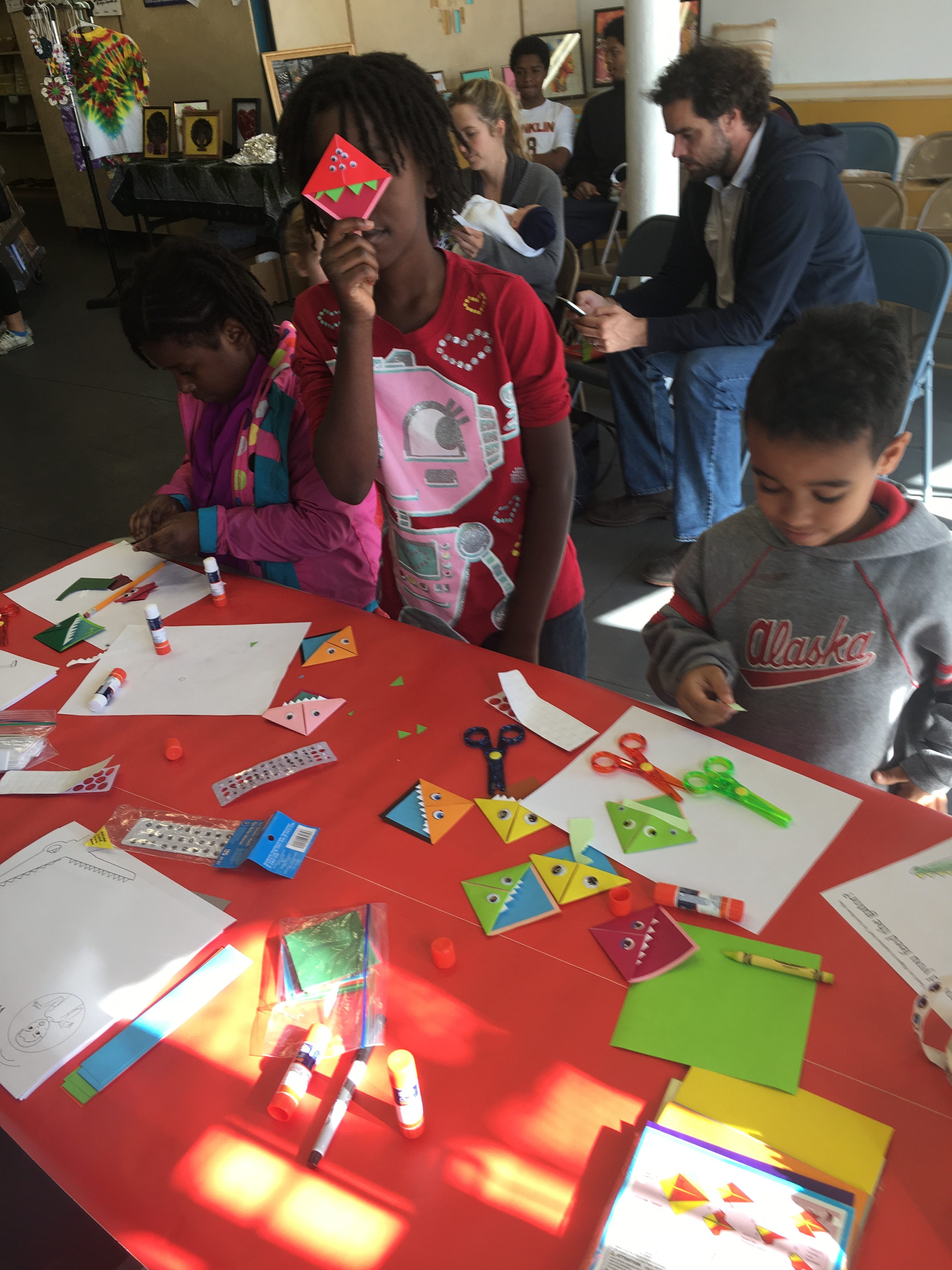 Making Bookmarks at Community Book Center